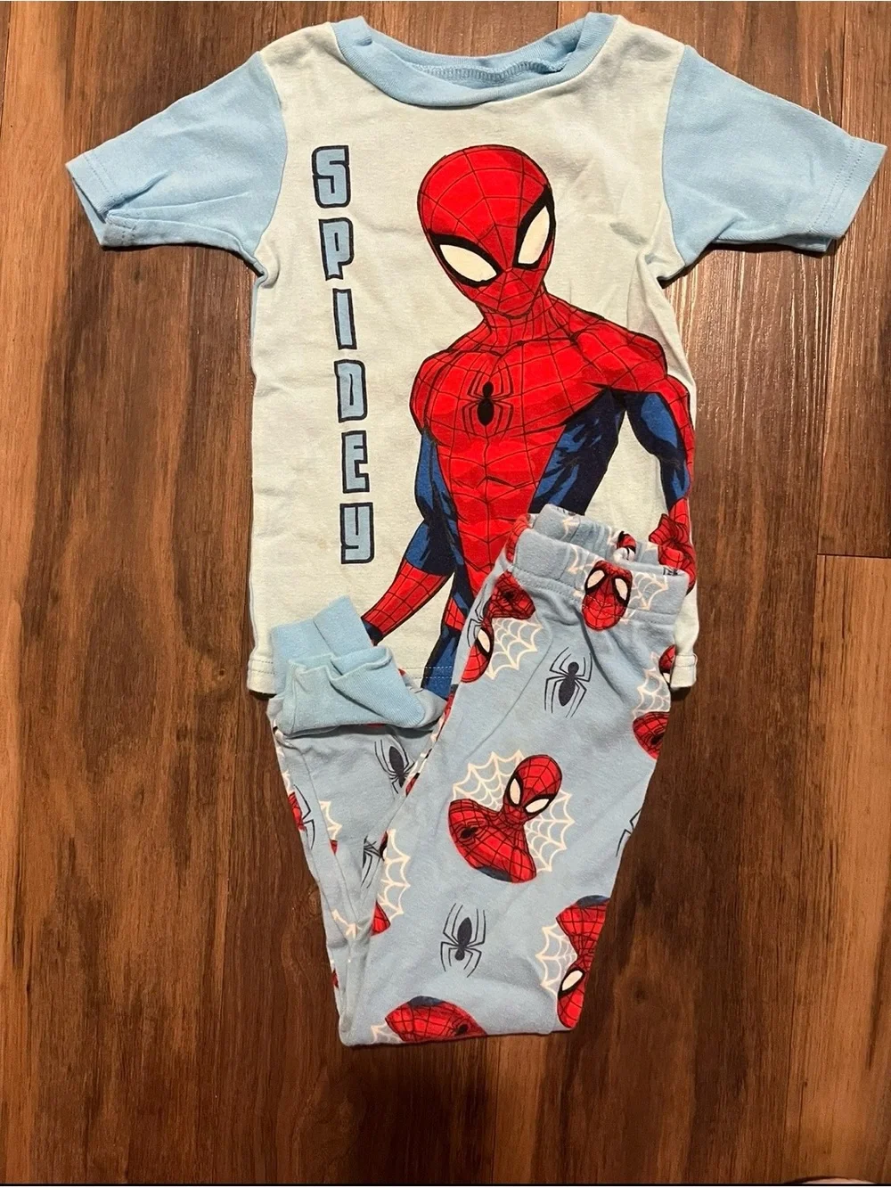 Spidey Toddler Pajama Set - Light Blue & Red
